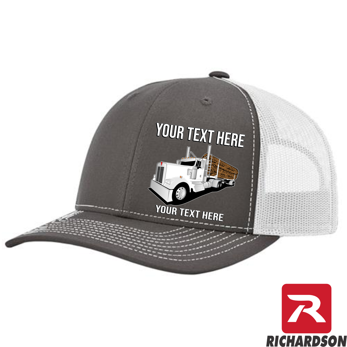 RICHARDSON 112 - Kenworth Log Hauler   - Your Text Snapback Hats