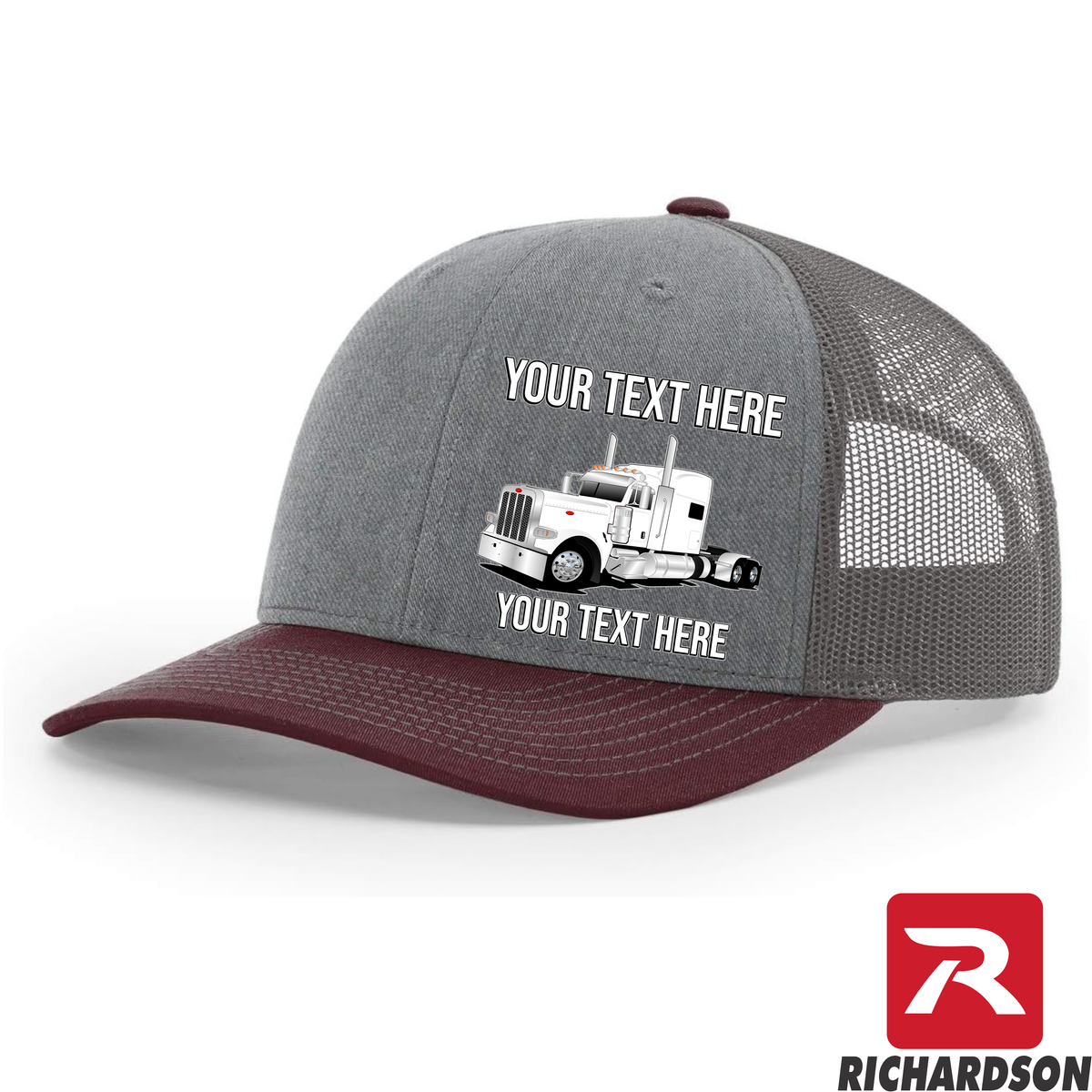 RICHARDSON 112 - Peterbilt 389 Stand Up Sleeper  - Your Text Snapback Hats - Free Shipping