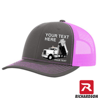 RICHARDSON 112 - Peterbilt Dump Truck  - Your Text Snapback Hats - Free Shipping