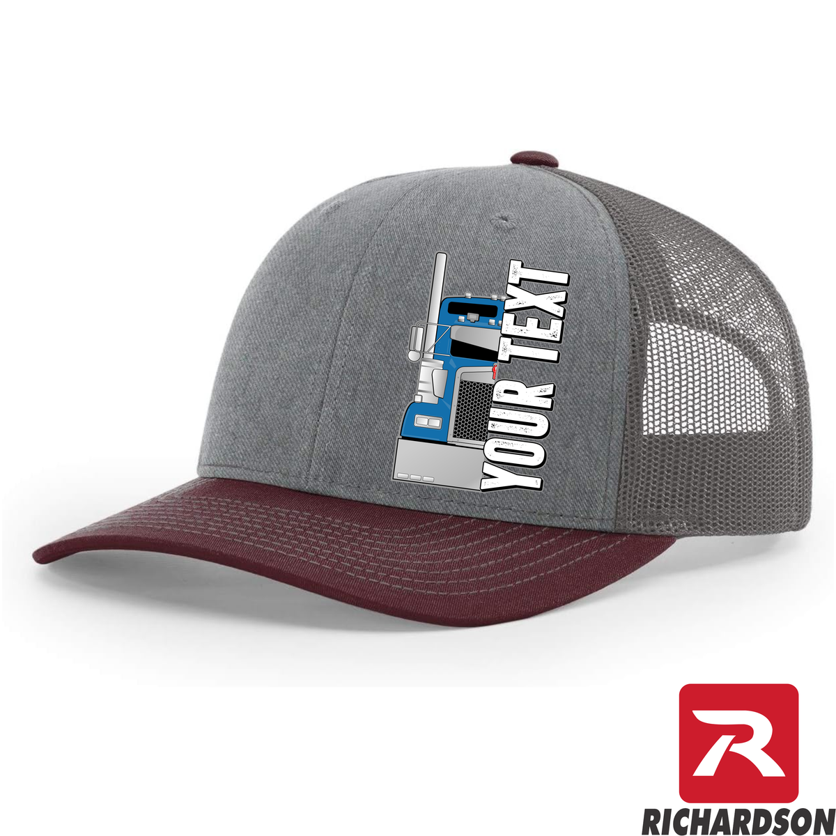 RICHARDSON 112 - Kenworth W900 Front End   - Your Text Snapback Hats - Free Shipping
