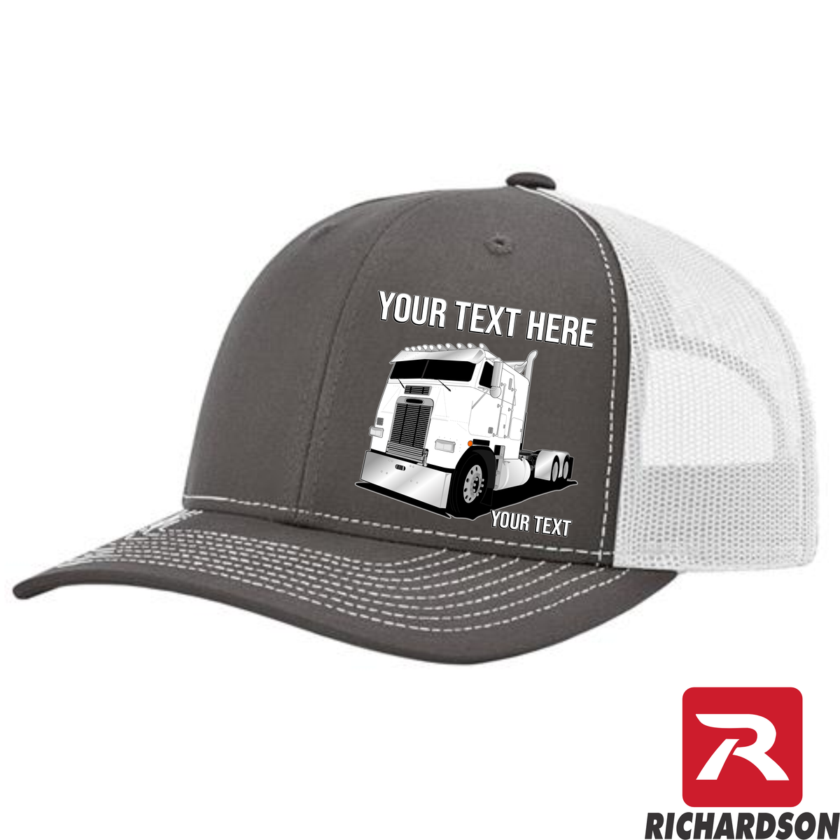 RICHARDSON 112 - Freightliner Cab Over - Your Text Snapback Hats - Free Shipping