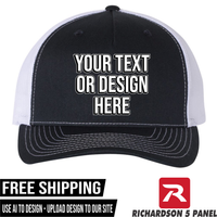 Your Text or Design Here - Richardson 112FP Five Panel Hat - Free Shipping