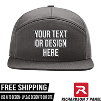 Your Text or Design Here - Richardson 168 7 Panel Hat  - Free Shipping