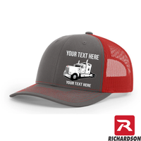 RICHARDSON 112 - Kenworth W900 Stand Up Sleeper  - Your Text Snapback Hats - Free Shipping