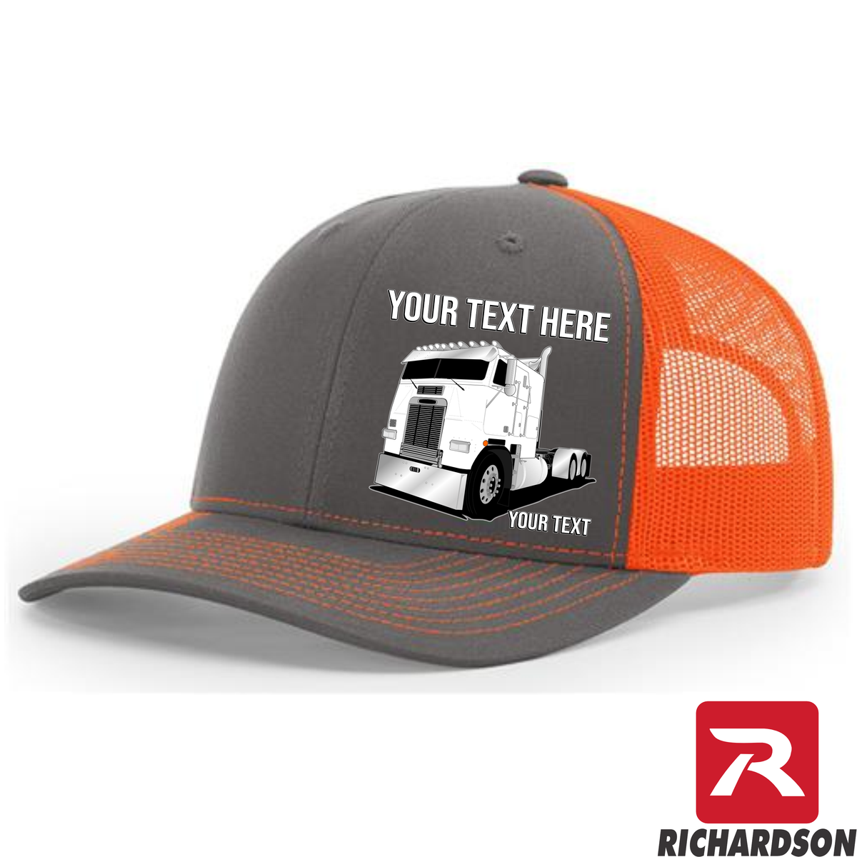 RICHARDSON 112 - Freightliner Cab Over - Your Text Snapback Hats - Free Shipping