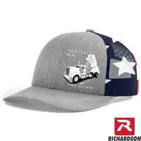 RICHARDSON 112 -Kenworth W900 End Dump  - Your Text Snapback Hats - Free Shipping