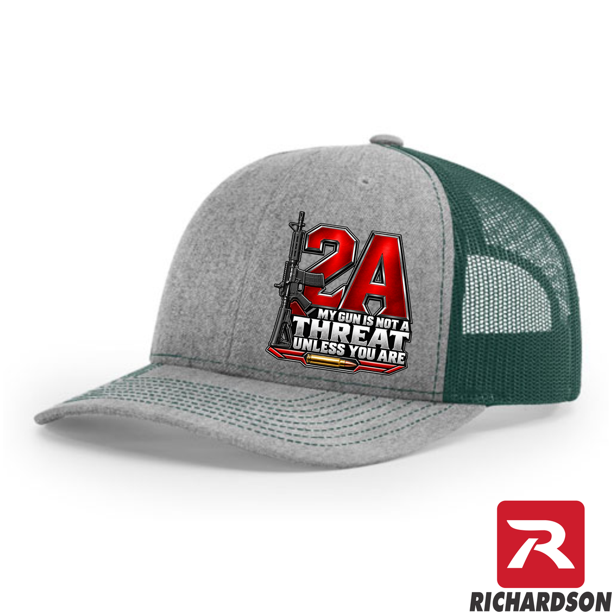 2A - AR-15 - My Gun Is Not a Threat Unless You Are - Richardson 112 Hat - Free Shipping