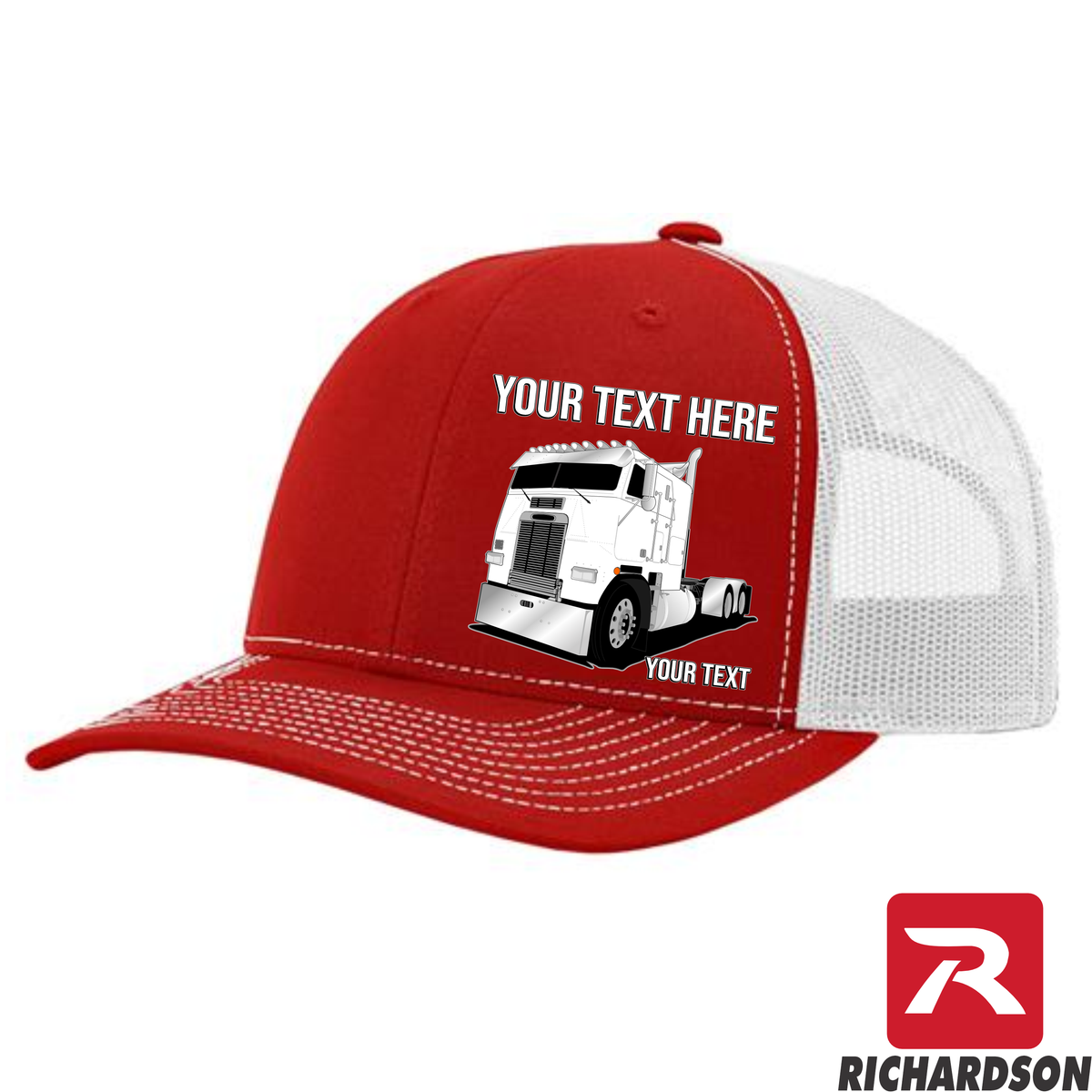 RICHARDSON 112 - Freightliner Cab Over - Your Text Snapback Hats - Free Shipping