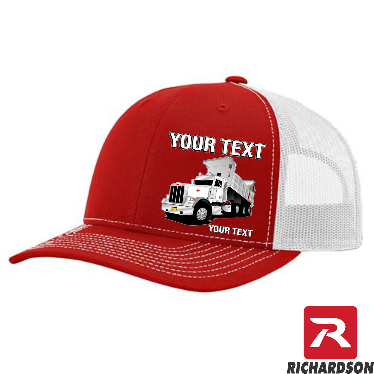 RICHARDSON 112 - Peterbilt Dump Truck 389 - Your Text Snapback Hats - Free Shipping
