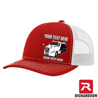 RICHARDSON 112 - Kenworth T680 Dump Truck  - Your Text Snapback Hats - Free Shipping