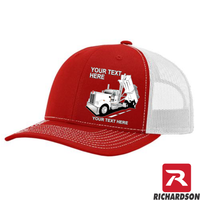 RICHARDSON 112 -Kenworth W900 End Dump  - Your Text Snapback Hats - Free Shipping