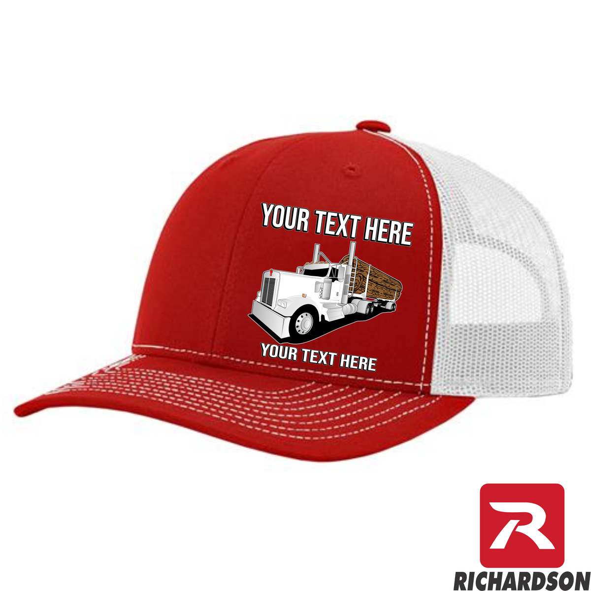 RICHARDSON 112 - Kenworth Log Hauler   - Your Text Snapback Hats