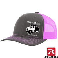 Volvo VHD Dump Truck -  Richardson 112 Trucker Hat - Your Text Here - Free Shipping