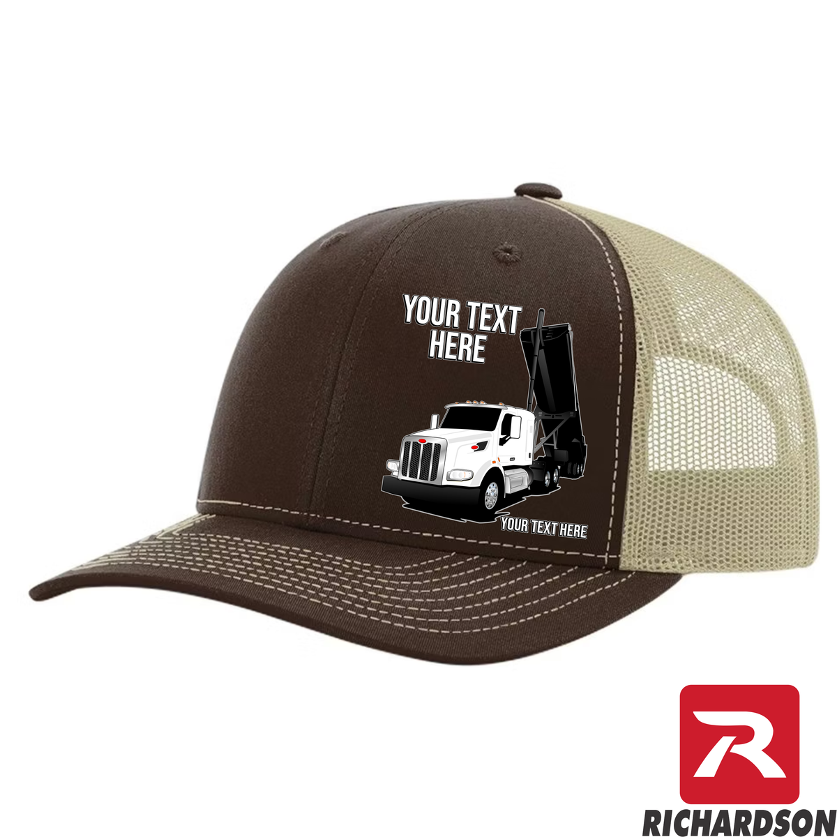RICHARDSON 112 - Peterbilt 567 Trailer Up  - Your Text Snapback Hats - Free Shipping