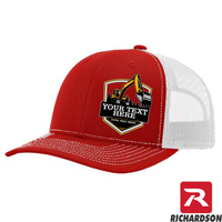 Excavator Trees Prism - Your Text Here - Richardson 112 Trucker Snapback Hats - Free Shipping