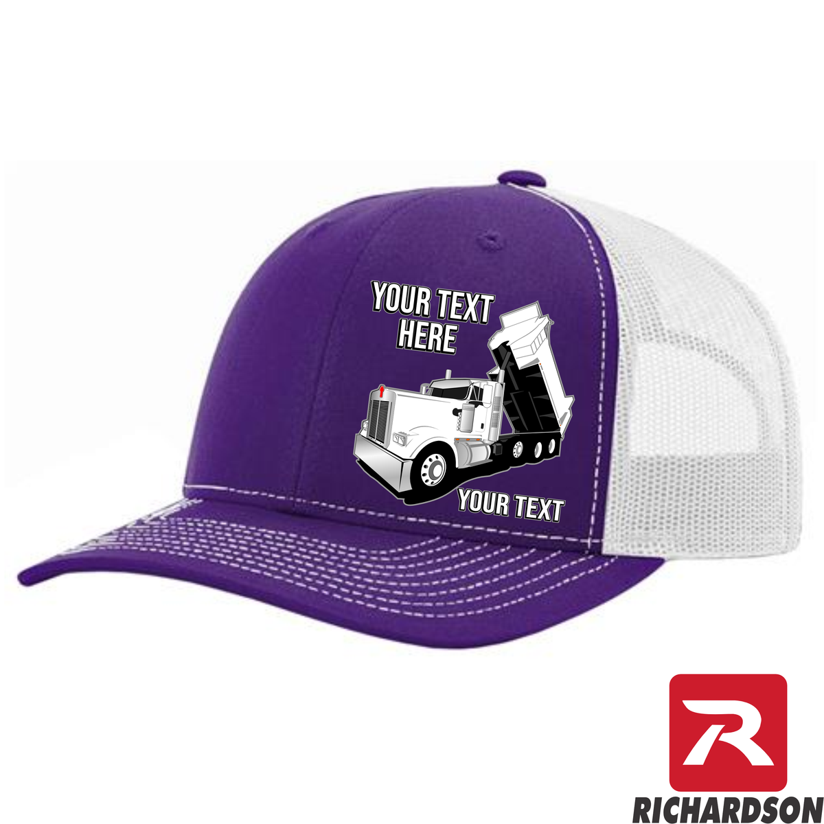 RICHARDSON 112 -Kenworth Dump Truck  - Your Text Snapback Hats - Free Shipping