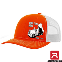 RICHARDSON 112 -Kenworth Dump Truck  - Your Text Snapback Hats - Free Shipping