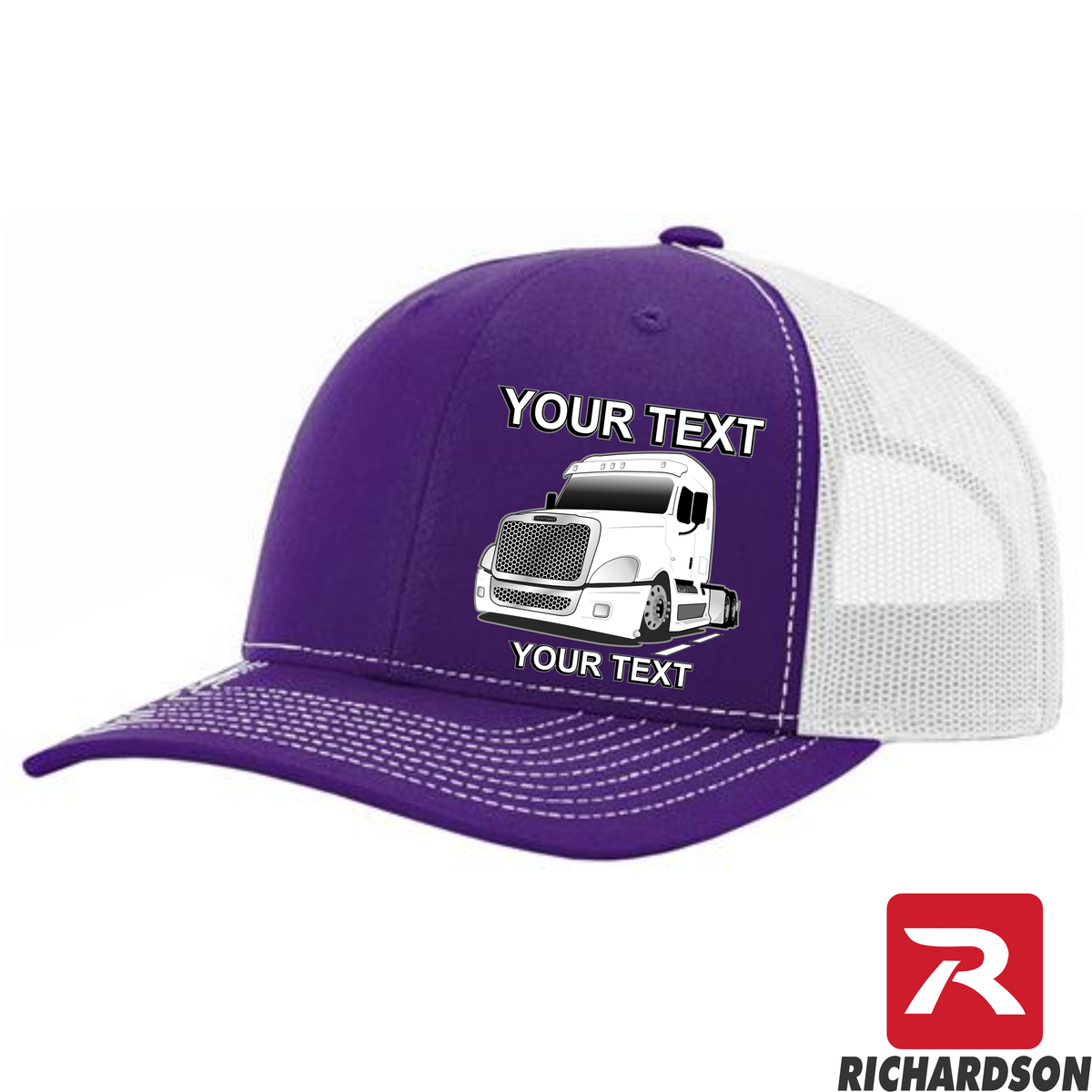 RICHARDSON 112 - Freightliner Cascadia Full Truck   - Your Text Snapback Hats - Free Shipping