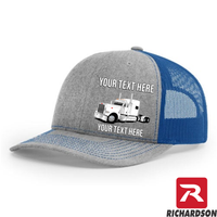 RICHARDSON 112 - Peterbilt 389 Stand Up Sleeper  - Your Text Snapback Hats - Free Shipping