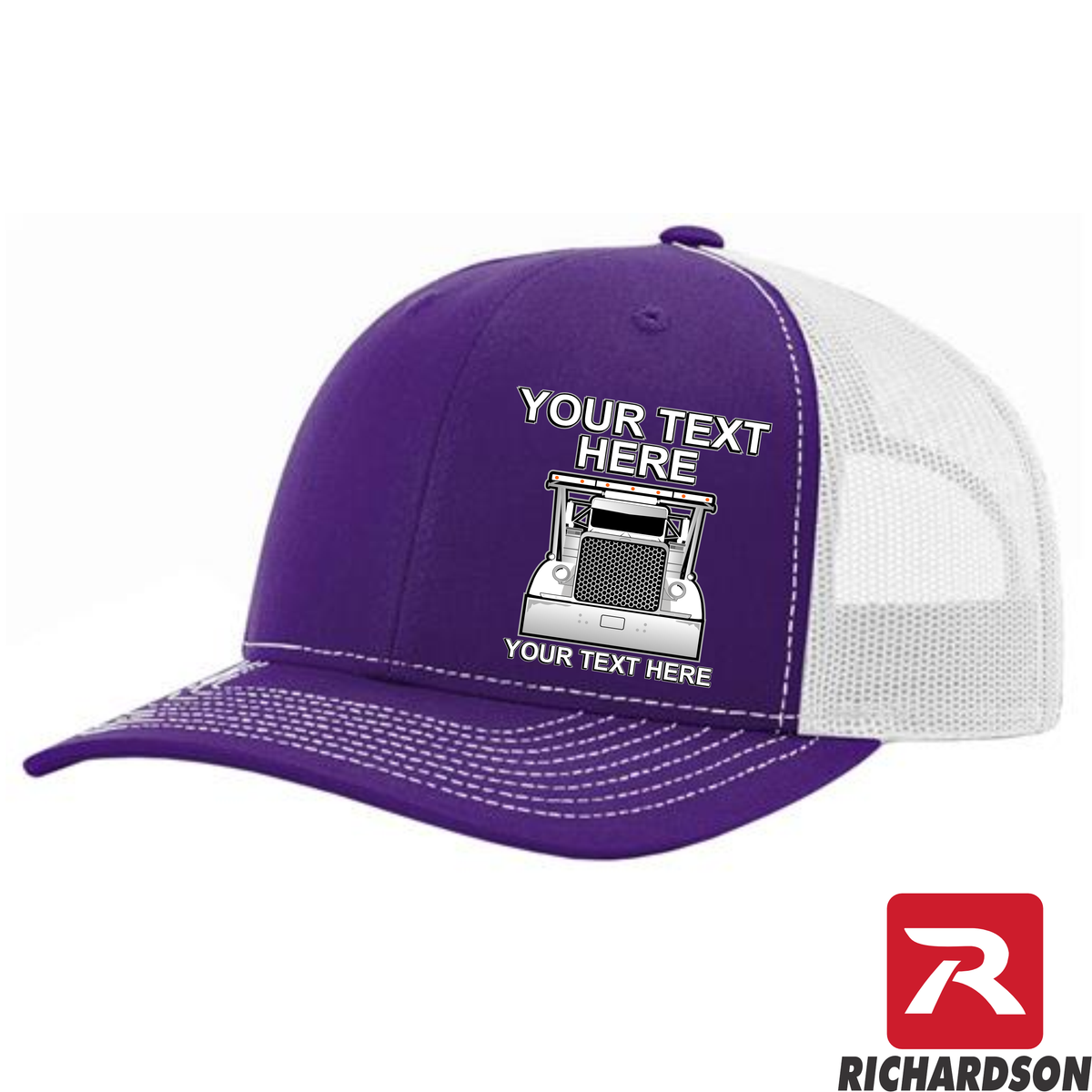 RICHARDSON 112 - Peterbilt Car Hauler  - Your Text Snapback Hats - Free Shipping