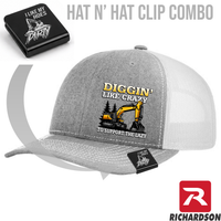 Diggin' Like  Crazy to Support the Lazy - Richardson 112 - Hat & Clip Combo - Free Shipping