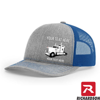 RICHARDSON 112 - Kenworth W900 Stand Up Sleeper  - Your Text Snapback Hats - Free Shipping