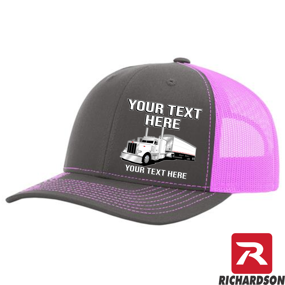 RICHARDSON 112 - Peterbilt Grain Hauler   - Your Text Snapback Hats - Free Shipping