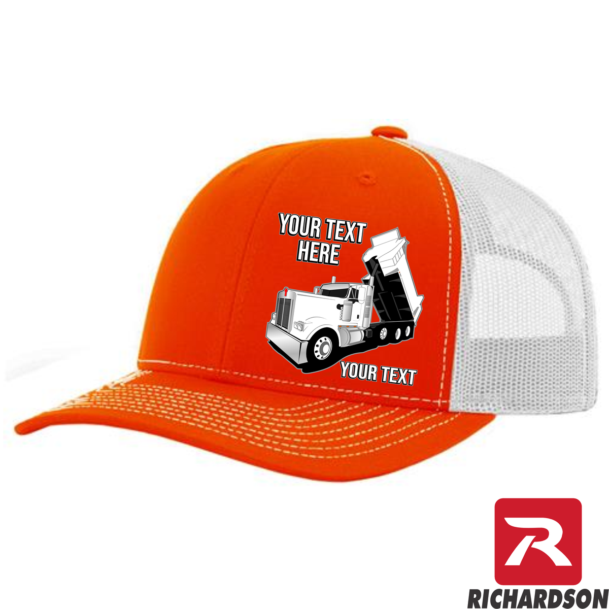 RICHARDSON 112 -Kenworth Dump Truck  - Your Text Snapback Hats - Free Shipping