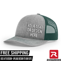 Your Text or Design Here - Richardson 112 6 Panel Hat - Free Shipping