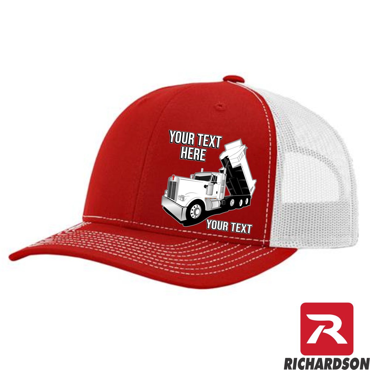 RICHARDSON 112 -Kenworth Dump Truck  - Your Text Snapback Hats - Free Shipping