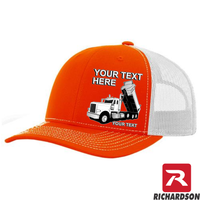 RICHARDSON 112 - Peterbilt Dump Truck  - Your Text Snapback Hats - Free Shipping