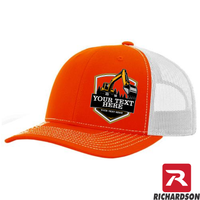 Excavator Trees Prism - Your Text Here - Richardson 112 Trucker Snapback Hats - Free Shipping