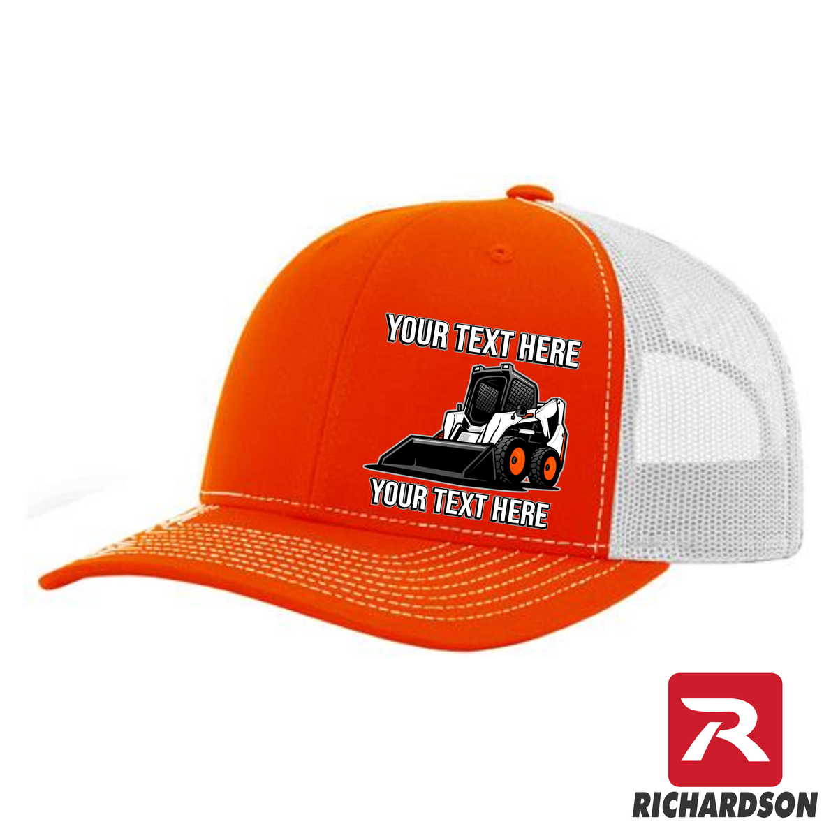 Skid Steer Wheels - Your Text Here - Richardson 112  Trucker Snapback Hats - Free Shipping