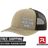 Your Text or Design Here - Richardson 112 6 Panel Hat - Free Shipping
