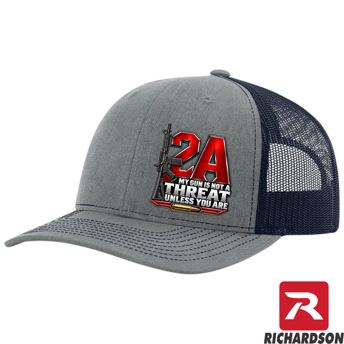 2A - AR-15 - My Gun Is Not a Threat Unless You Are - Richardson 112 Hat - Free Shipping