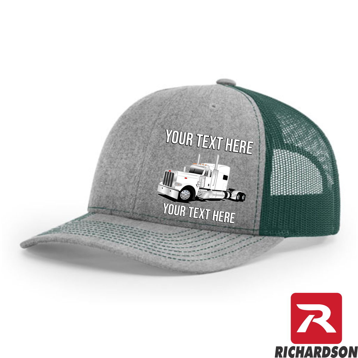 RICHARDSON 112 - Peterbilt 389 Stand Up Sleeper  - Your Text Snapback Hats - Free Shipping