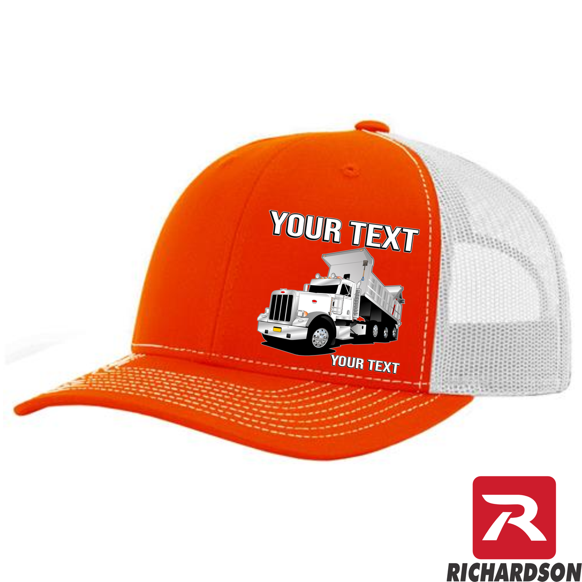 RICHARDSON 112 - Peterbilt Dump Truck 389 - Your Text Snapback Hats - Free Shipping