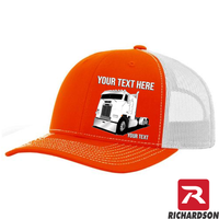 RICHARDSON 112 - Freightliner Cab Over - Your Text Snapback Hats - Free Shipping