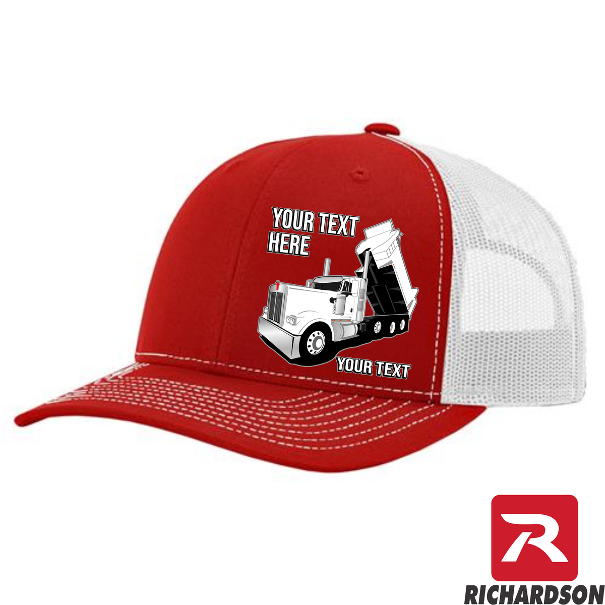 RICHARDSON 112 -Kenworth Dump Truck  - Your Text Snapback Hats - Free Shipping