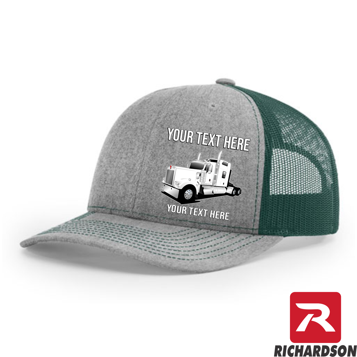 RICHARDSON 112 - Kenworth W900 Stand Up Sleeper  - Your Text Snapback Hats - Free Shipping