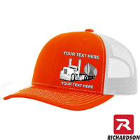 RICHARDSON 112 - Side Dump Truck  - Your Text Snapback Hats - Free Shipping