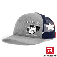 RICHARDSON 112 - Kenworth T680 Dump Truck  - Your Text Snapback Hats - Free Shipping