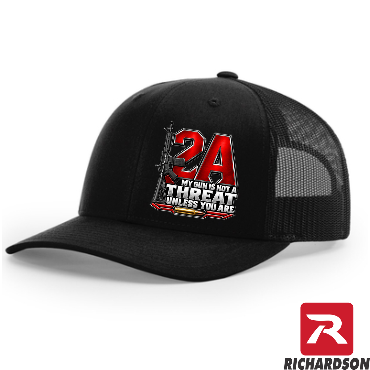 2A - AR-15 - My Gun Is Not a Threat Unless You Are - Richardson 112 Hat - Free Shipping