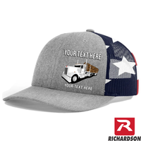 RICHARDSON 112 - Kenworth Log Hauler   - Your Text Snapback Hats