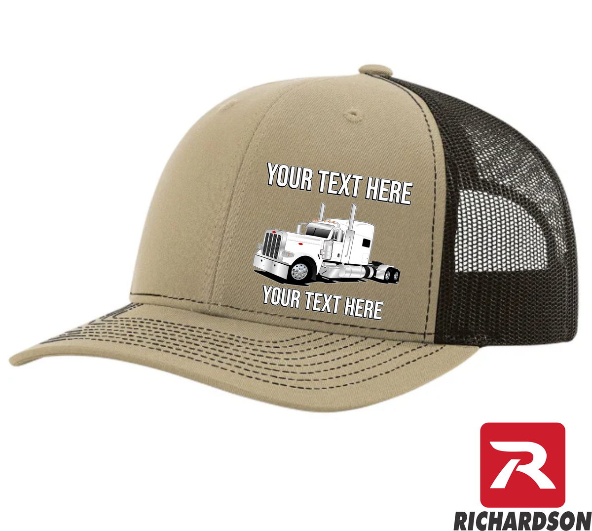 RICHARDSON 112 - Peterbilt 389 Stand Up Sleeper  - Your Text Snapback Hats - Free Shipping
