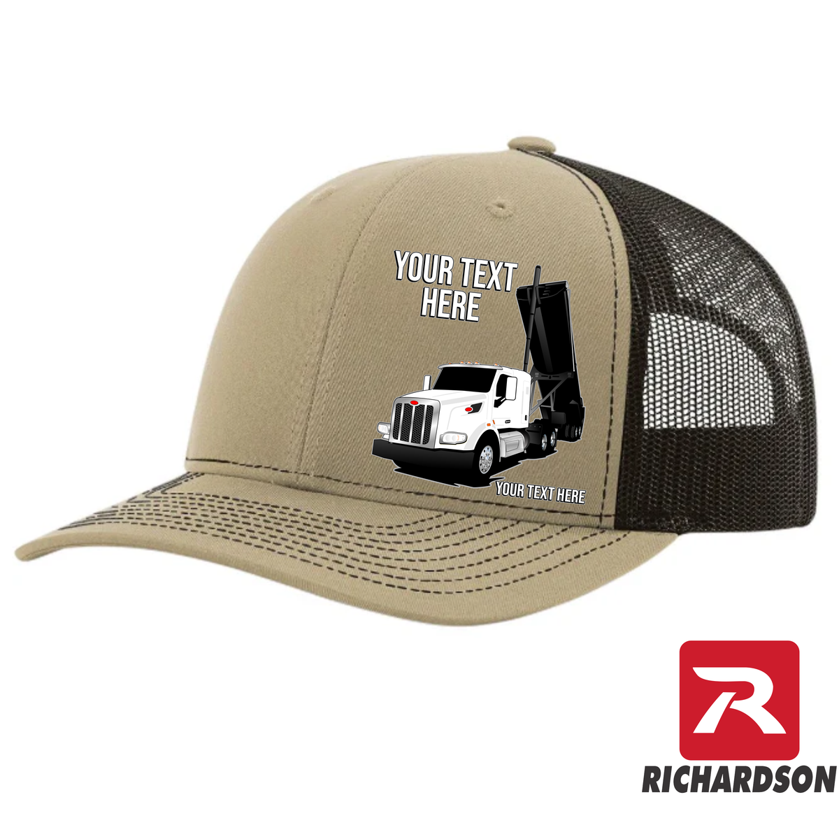RICHARDSON 112 - Peterbilt 567 Trailer Up  - Your Text Snapback Hats - Free Shipping