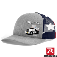 RICHARDSON 112 - Peterbilt Dump Truck 389 - Your Text Snapback Hats - Free Shipping