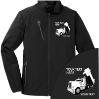 Kenworth Dump Truck - Your Text Here - Port Authority ® Welded  Soft Shell Jacket NO HOOD - Free Shipping