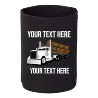 Peterbilt 379 Log Hauler - 1 DOZEN Can Cooler Koozies  - Your Text Here - Free Shipping