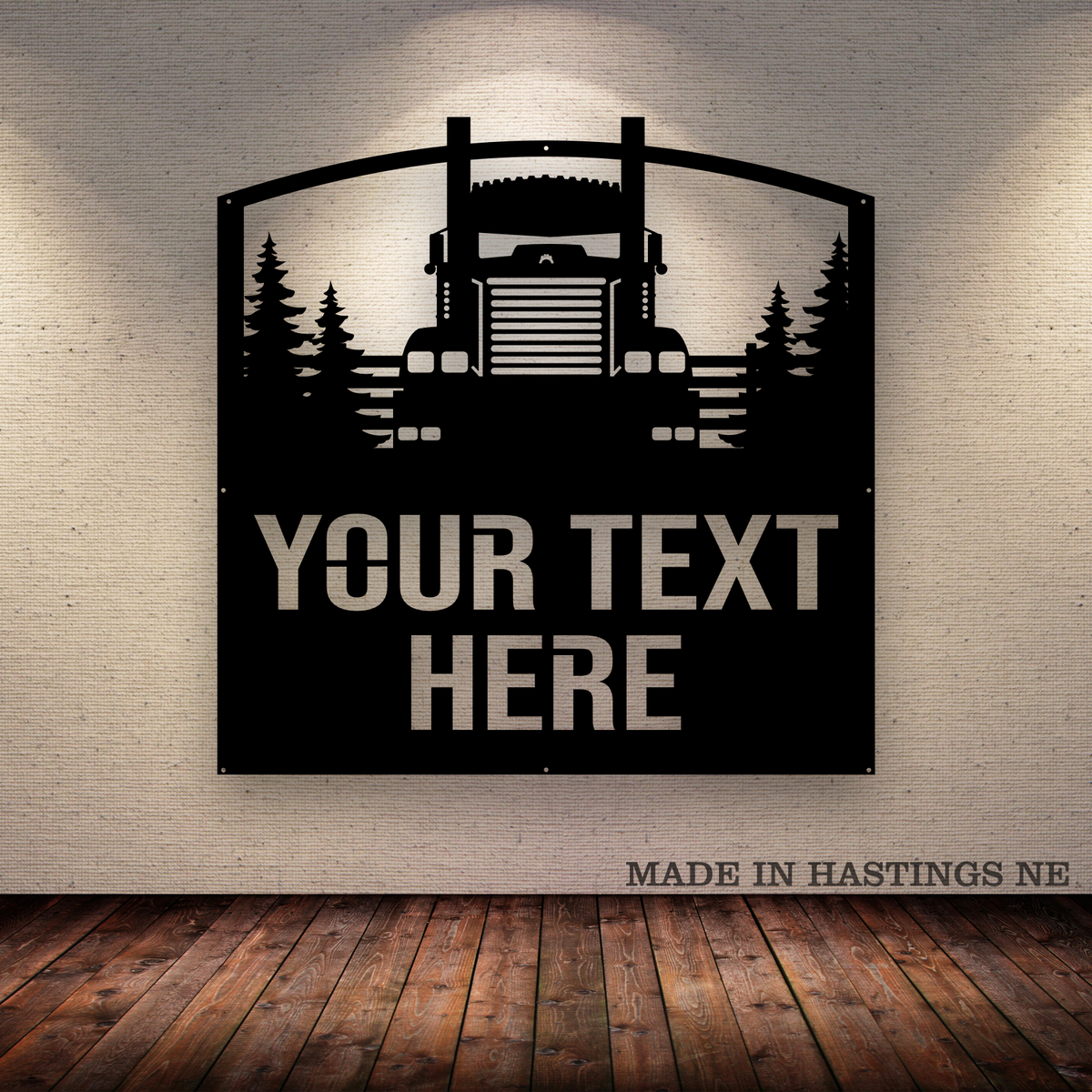 Kenworth Tress Fence Metal Monogram Sign - Free Shipping